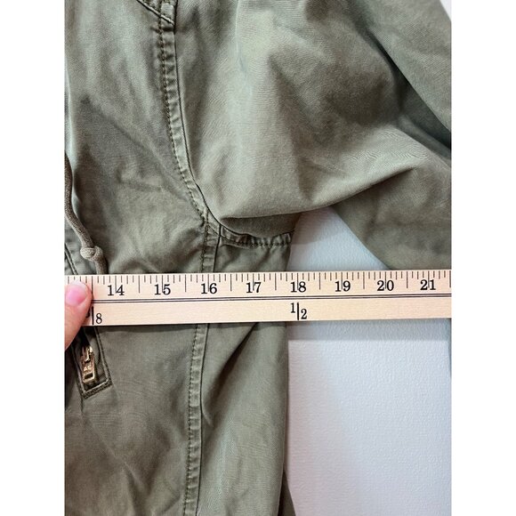American Eagle Outfitters Womens Olive Green‎ Hooded Utility Jacket M - Picture 4 of 9